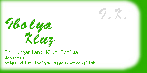 ibolya kluz business card